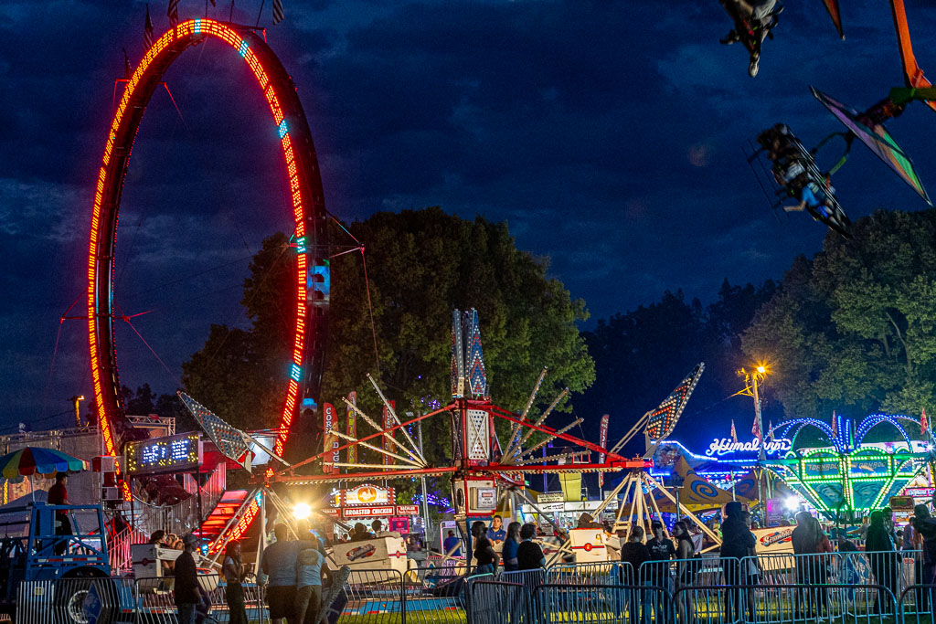Enjoy the carnival rides at the Genesee County Fair!